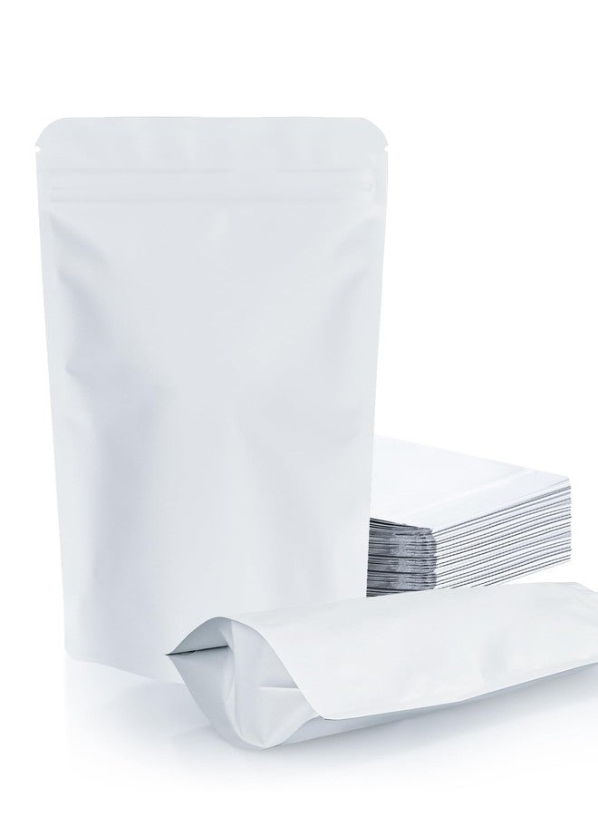 FireKylin 100 Pack Resealable Stand Up Bags,7.9" x 11.8" Smell Proof Pouch Sealable Foil Pouch Bags for Packaging (White) - Image 1